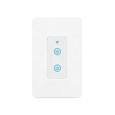 China US AU USA Standard 2 Cover APP Tuya Band Smart Home Alexa Google Smart Remote Control Smart Home Voice WiFi Touch Switch Smart Lamp Switch for sale