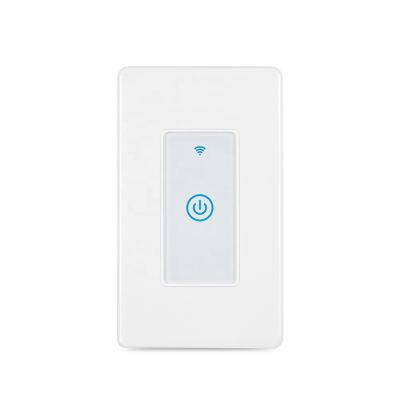 China Tuya smart remote control 3 way Tuya smart wifi APP remote control smart wifi Google Alexa Voice remote control US AU US standard 1 home switch touch light wall switch for sale