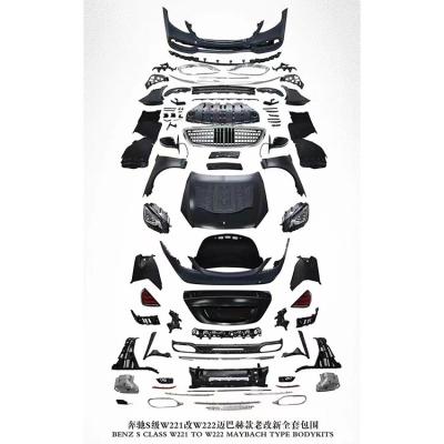 China Auto Parts Modification Plastic Car Bodykit For Mercedes Benz Accessories W221 Modify To W222 MAYBACH Body Kits for sale