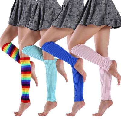 China Wool Winter Breathable Ladies Fluorescent Color Knit Socks Foot Cover Warm Halloween Props for sale