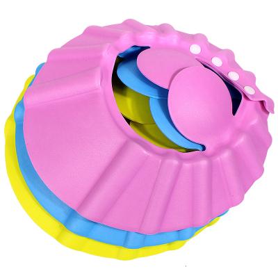 China Baby Safety Shower Shampoo Flexible Soft Hat Baby Bathing Hat With Hearing Protection HY10025 for sale