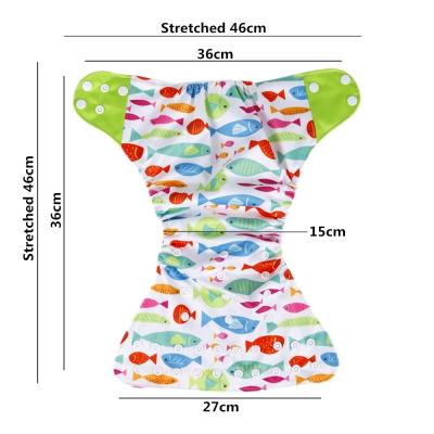 China Printed Reusable Adjustable Cloth Diaper Cloth Baby Diaper Training Pants Newborn Diaper Training Pants for sale