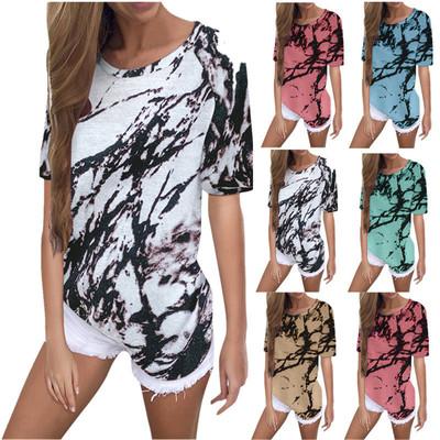 China Wholesale Girls Clothing Cotton Anti-wrinkle Summer Children T-shirts High Quality Girls Tie Dye Washing T-shirt Dress for sale