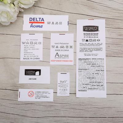 China Viable Customized Manufacturers Clothing Textiles Screen Printing Wash Label Towels Mats Printed Custom Wash Label for sale