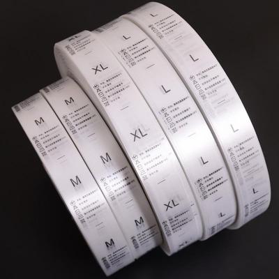 China Sustainable Custom Fabric Satin Printed Clothing Care Label Ribbon Content Wash Nylon Material Care Labels For Clothes for sale