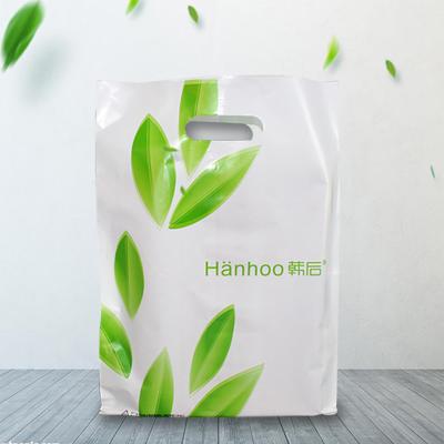 China Biodegradable Custom Printed Logo Design LDPE/HDPE Die Cut Eco Friendly Shopping Bag For Handle Shopping Plastic Bags for sale