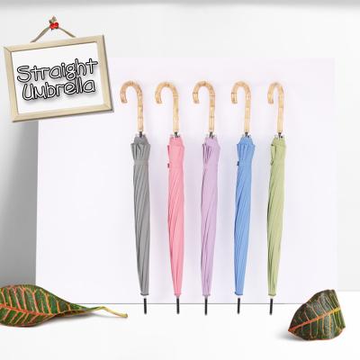 China All In 1 21inch 14ribs Bamboo Straight Handle Umbrella Customized Japanese Colorful Umbrella For Lady for sale