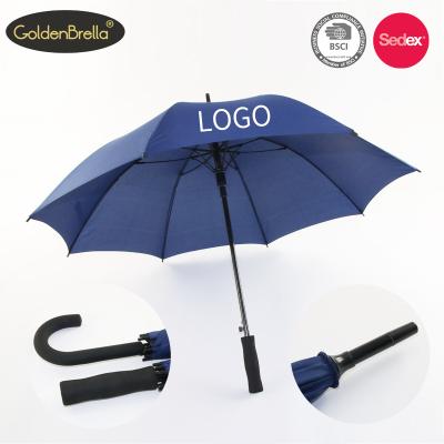 China Contemporary Straight Regular Frame Fiberglass Promotion Umbrella Windproof Durable Umbrella With Logo Customized for sale