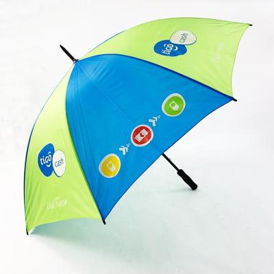 China Customized Minimalist Cheap Manual Open Steel Golf Umbrella With Custom Logo for sale