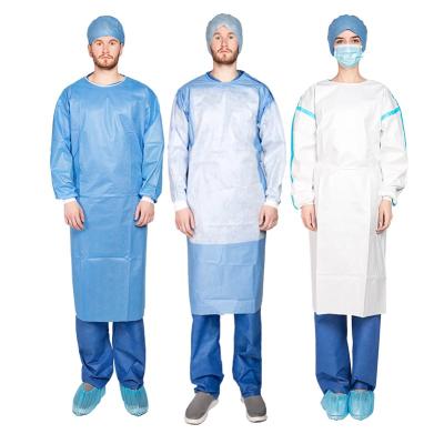 China Medical Isolation Disposable Medical Dental Surgical Gowns In Clinic Examination Hospital for sale