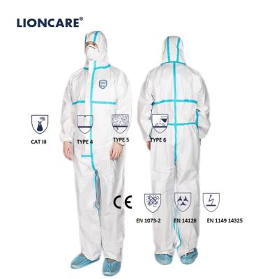 China Hot Selling Medical Nursing in UK Safety PPE Nonwoven Coverall Medical Products Disposable Isolation Coveralls for sale