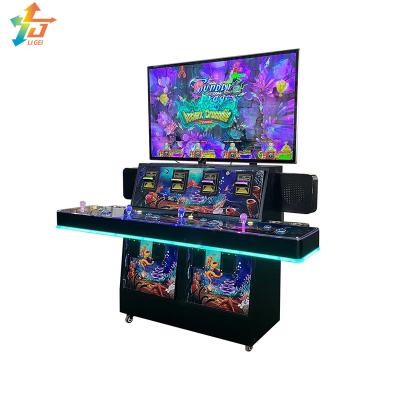 China 4 Sitzplätze Aufstehen Fische Spieltische HD LG Monitor 55 Zoll 4 Spieler Fische Tischmaschine zu verkaufen