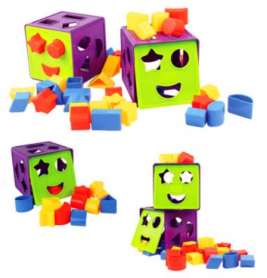 China New Selling Colorful Kindergarten Blocks Baby Education Shape Matching Plastic Safety Material Kids Toys for sale