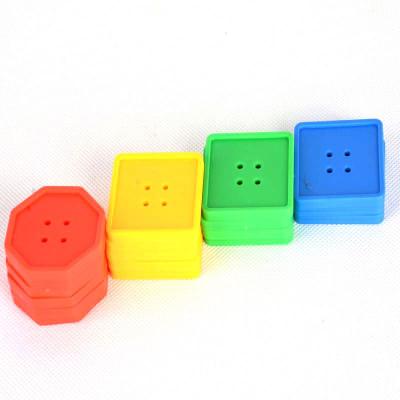 China Cheap plastic geometric color shape strings toy button qianli intelligence development price education lianning toys for sale