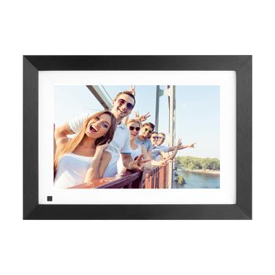 China OEM High Quality Wood Wifi Smart Frame 10 Inch WiFi Photo Frame Digitaler Bilderrahmen Cloud Wifi Sharing Via App for sale