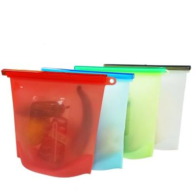 China Hot Sales Reusable Silicone Cool Bag Kitchen Freezer Food Vacuum Storage Bags Home Storage and Organization for sale