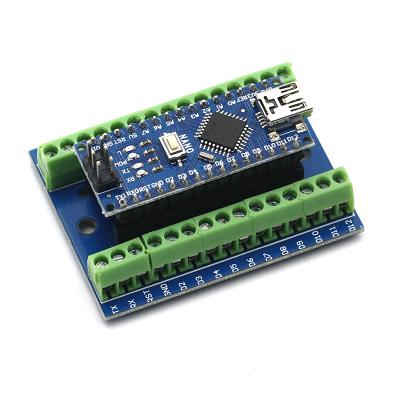 China 1pcs Flat NANO Controller Single Shield Terminal Adapter Expansion Board V3.0 3.0 NANO I/O For Arduino AVR ATMEGA328P V3.0 NANO for sale