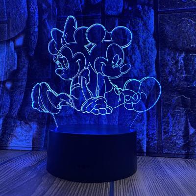 China Dropshipping OEM Free Sample LED Christmas Lamp Kids Room Night Light 3D Illusion LED Lamp Desk Lamp Children's Room Decor Effect Effect Lamp 3d night for sale