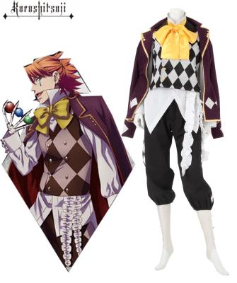 China Anime Costumes Wholesale Black Butler Kuroshitsuji Noah's Ark Circus Joker Anime Cosplay Costume for sale