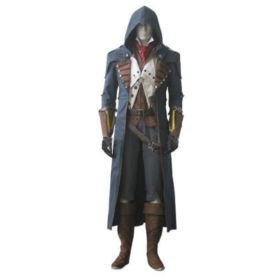 China Game Costumes Wholesale Custom Made Assassins Creed Unity Arno Victor Dorian Outfit Cosplay For Party for sale