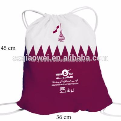 China Qatar national day durable string bag, shopping bag for sale