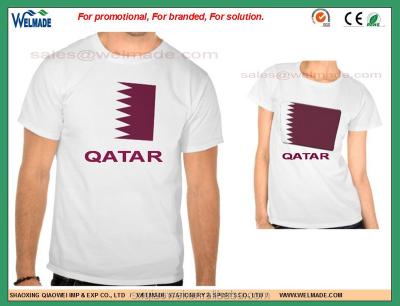 China Anti-pilling Qatar National Day T-shirt/Promotional Flag T-shirt/Custom T-shirt for sale