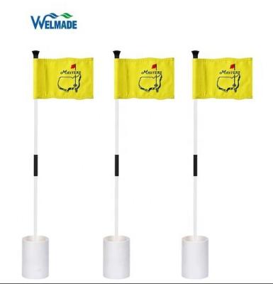 China With CUP Masters Golf Mini Flag Practice Golf Flag Stick With Cup for sale