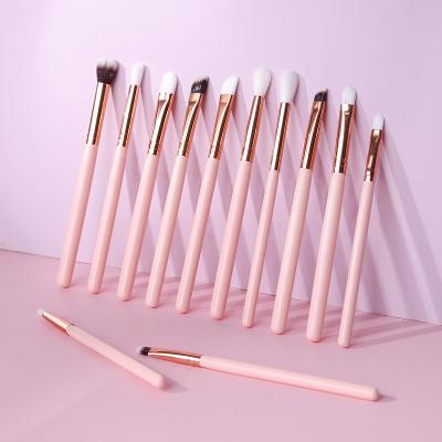 China Angular Blush Professional 12 Pcs Eye Makeup Brush Set Eyebrow Eyeliner Eyebrow Cosmetic Set for sale