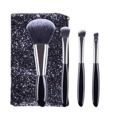 China Angular Blush Professional 4 Pcs Travel Mini Makeup Brush Small Size Cosmetic Brush Beauty Tools In Stock for sale