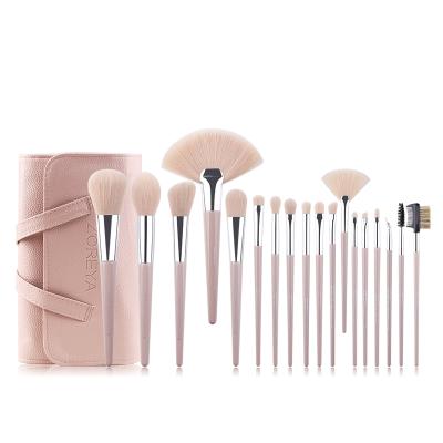 China Angular Blush 18pcs Synthetic Hair Makeup Brush Set Professional Helix Shaped Makeup Brush Set for sale