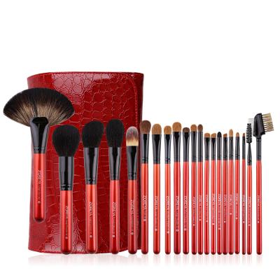 China Angular Blush Rouge Beauty Tools Cosmetic Makeup Brush Set Natural Hair Professional 21pcs Make Up Brush Set for sale