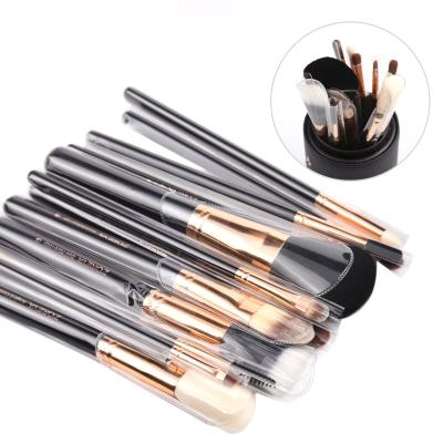 China Popular Good Quality Fan Brush Promotion Box Brush Brushes Makeup With Cylinder Holder for sale