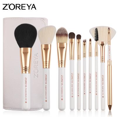 China Angular Blush ZOREYA Makers Make Up 10 Set Nylon Wool Makeup Brush Brush High End Makeup Tools for sale