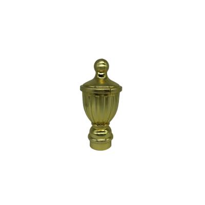 China Wholesale Cheap Gold Curtain Rod Finial, Curtain Fashion Good Quality Plastic Finials for sale