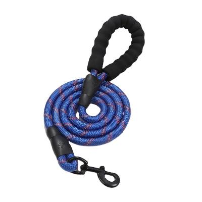 China Custom High Quality Multiple Colors Nylon Material Reflective Dog Lead Rope Dog Leash Lead Rope Dog Leash for sale