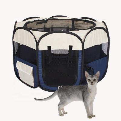 China Breathable Washable Foldable Dog Kennel Removable Dog Playpen Cats Fence Tent With Carry Bag for sale