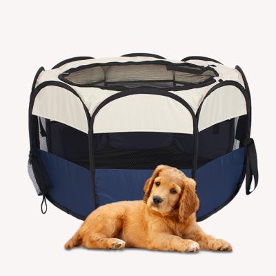 China Breathable Oxford Cloth Indoor Outdoor Foldable Pet Playpen Removable Pet Playpen for sale