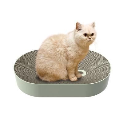 China Durable Indoor Cardboard Football Cat Scratcher Board Scratching Cat Board Durable Nest For Cat Products for sale