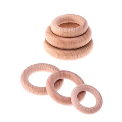 China Nondisposable Baby Teether Care Baby Teeth Connector Ring Wooden Teether Accessories Factory Wooden Pendant for sale