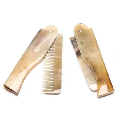 China Amazon Top Selling Yaks Horn Folding Beard Combs For Men for sale