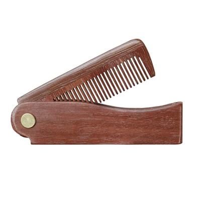 China Embay Best Selling Sandral Foldable Foldable Red Wooden Hair Comb Wooden Beard Comb for sale