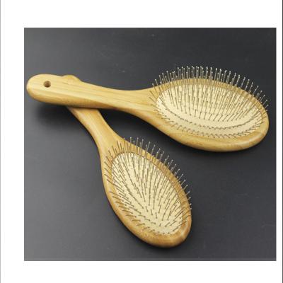 China Nondisposable wholesale bamboo cushion hair comb metal needle detangling brush for wig for sale