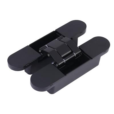 China Good Quality 60kg Modern Zinc Alloy Adjustable Black Painted 3D Finish Hidden Hinge Door Hinge for sale