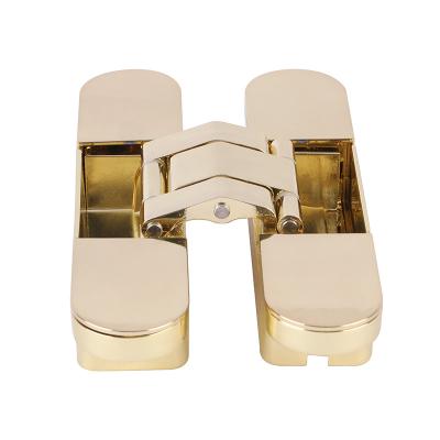 China Modern European Style 180 Degree 3D Zinc Alloy Adjustable Invisible Concealed Wooden Door Hinge for sale