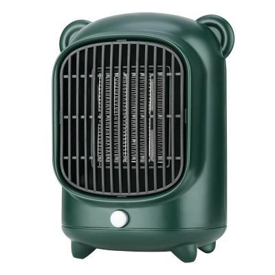 China Portable Height Electric Fan Mini Tabletop PTC Heater 500W Portable Heater For Home for sale