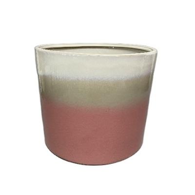 China Europe Porcelain Luster Factory Pink Reactive Pot for sale