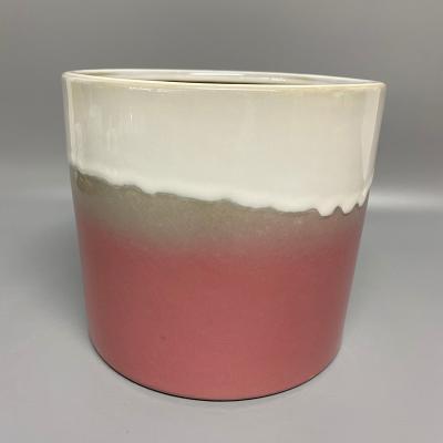 China Europe Porcelain Luster Factory Pink Reactive Pot for sale