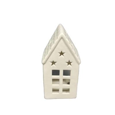 China Porcelain Home Christmas Decoration White House Tea Light Candle Holder for sale