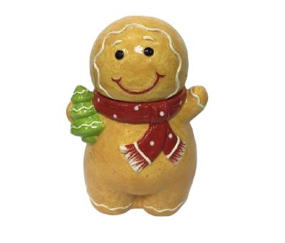 China Freshness Keeping Gingerbread Man Ceramic Cookie Jar for sale