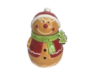 China Freshness Keeping Gingerbread Man Ceramic Cookie Jar for sale